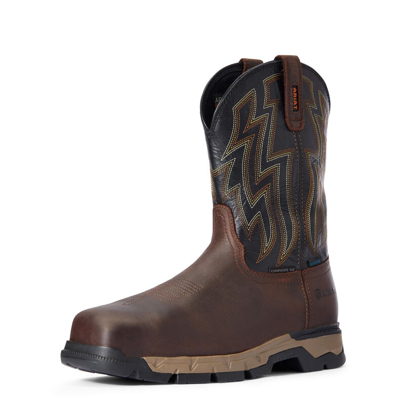 Ariat Arbeitsschuhe Herren - Rebar Flex Western Waterproof Composite Toe DunkelBraun ( PDNAZ-9146 )